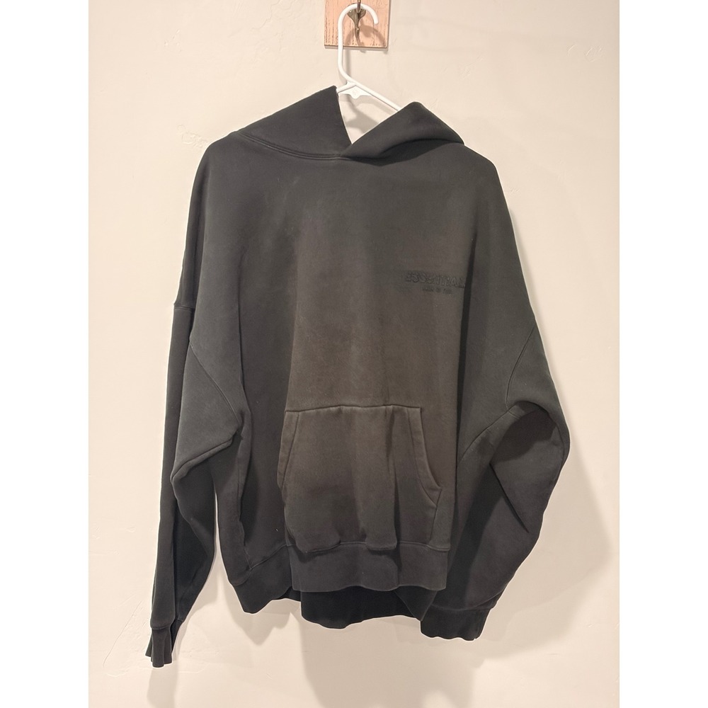 Fear of God Essentials Hoodie Black Oversized Pullover XXL Mens